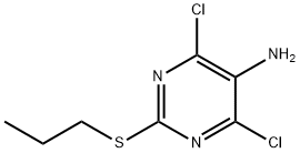 структура 4,6-dichloro-2-propylthiopyrimidine-5-amine